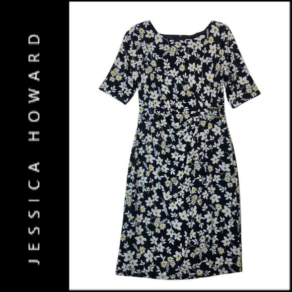 Jessica Howard Dresses Jessica Howard Womens Floral Short Sleeve Dress 8 Poshmark